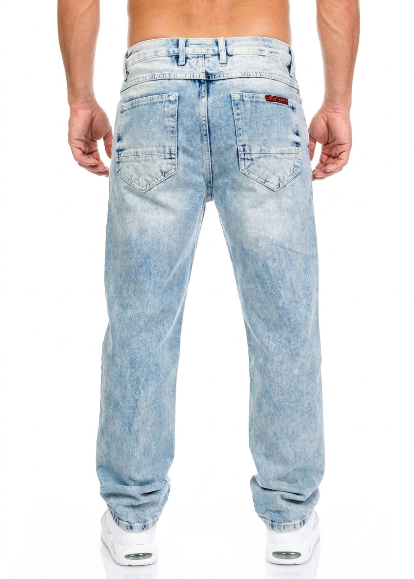 Cipo & Baxx Herren Jeans 903 Relaxed Fit Rückansicht in Hellblau