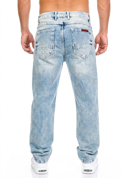 Cipo & Baxx Herren Jeans 903 Relaxed Fit Rückansicht in Hellblau