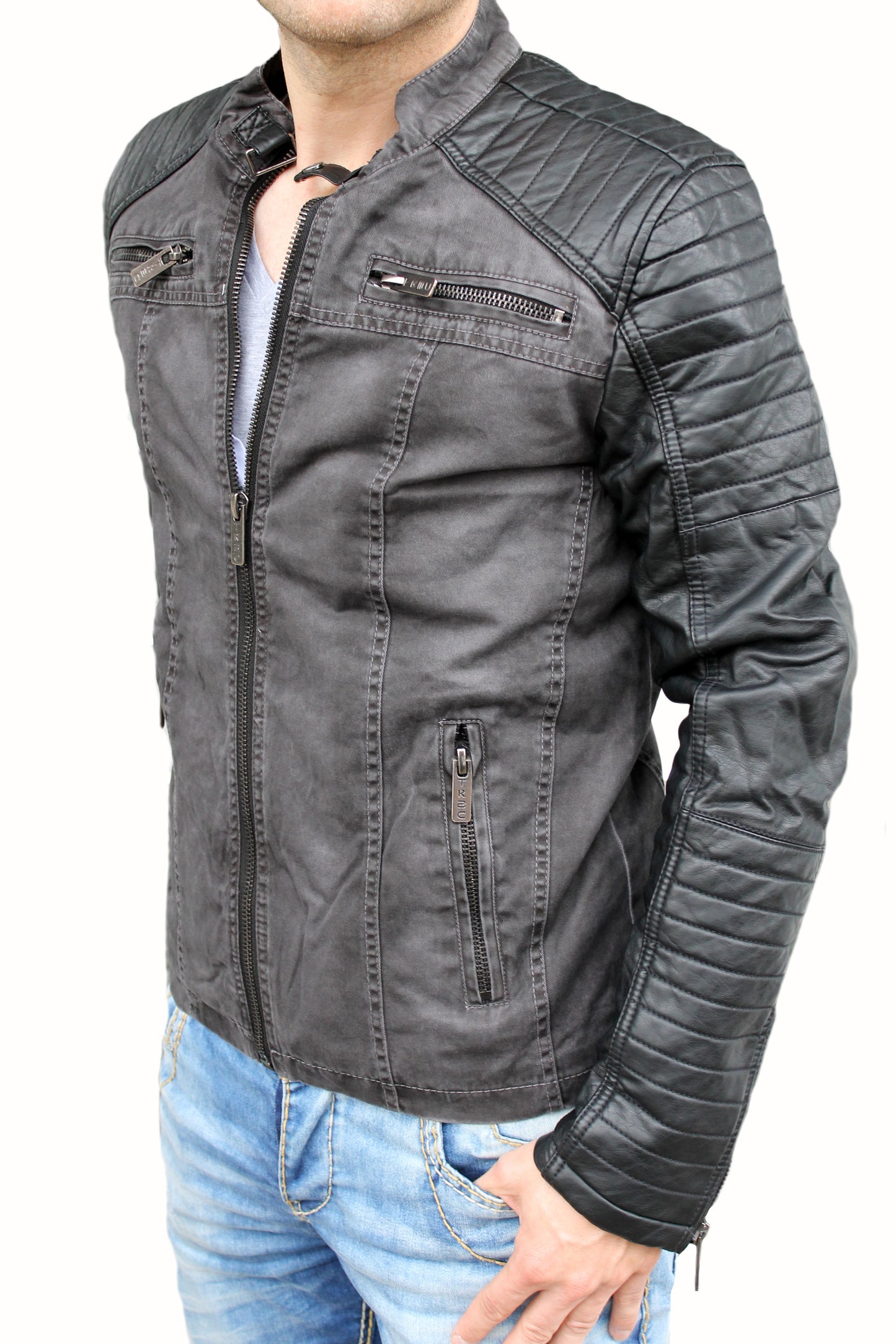 Redbridge Kunstleder Jacke R41451W im Bikerlook